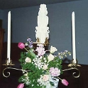 USA TX Dallas 1999MAR20 Wedding CHRISTNER Ceremony 001  A special "Unity" candle was a part of the ceremony. : 1999, Americas, Christner - Mike & Rebekah, Dallas, Date, Events, March, Month, North America, Places, Texas, USA, Wedding, Year